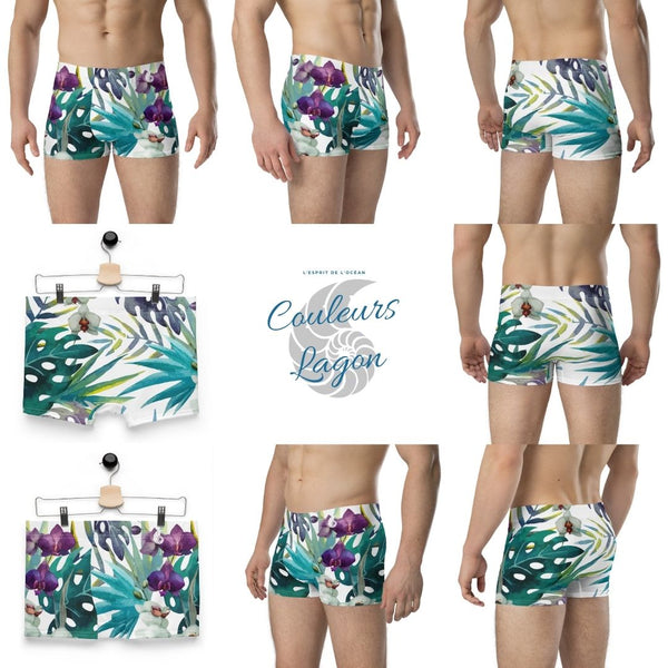 Boxers Caleçon Homme PF2.3 Floral - Couleurs Lagon