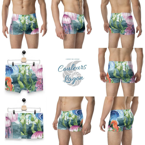 Boxers Caleçon Homme PM1.2 Hippocampe - Couleurs Lagon