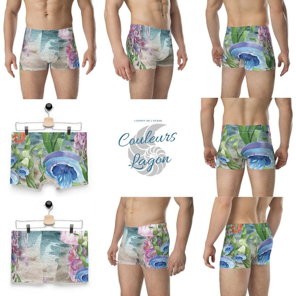 Boxers Caleçon Homme PM1.3 Méduses - Couleurs Lagon