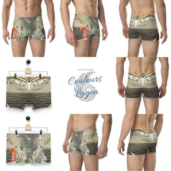 Boxers Caleçon Homme PM2 Hippocampe - Couleurs Lagon