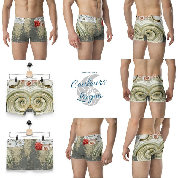Boxers Caleçon Homme PM2 Spirale - Couleurs Lagon