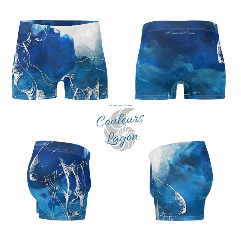 Boxers Caleçon Homme PM3 Bleu Méduse - Couleurs Lagon