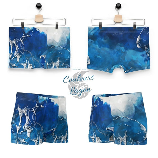 Boxers Caleçon Homme PM3 Bleu Méduse - Couleurs Lagon