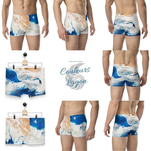 Boxers Caleçon Homme PM3 Bleu Pacifique - Couleurs Lagon