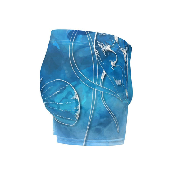 Boxers Caleçon Homme PM3 Bleu Poisson Dragon - Couleurs Lagon