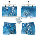 Boxers Caleçon Homme PM3 Bleu Poisson Dragon - Couleurs Lagon