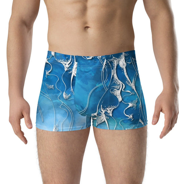 Boxers Caleçon Homme PM3 Bleu Poisson Dragon - Couleurs Lagon