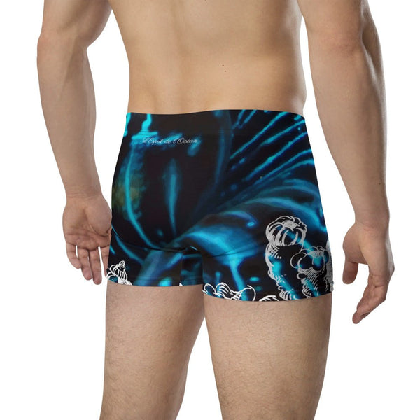 Boxers Homme Bleu Bénitier Corail - Couleurs Lagon