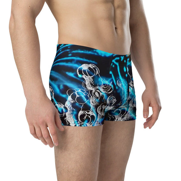 Boxers Homme Bleu Bénitier Corail - Couleurs Lagon