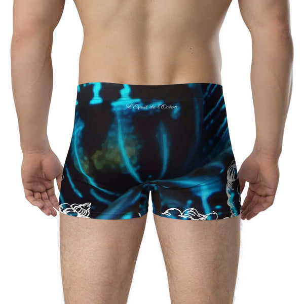 Boxers Homme Bleu Bénitier Corail - Couleurs Lagon