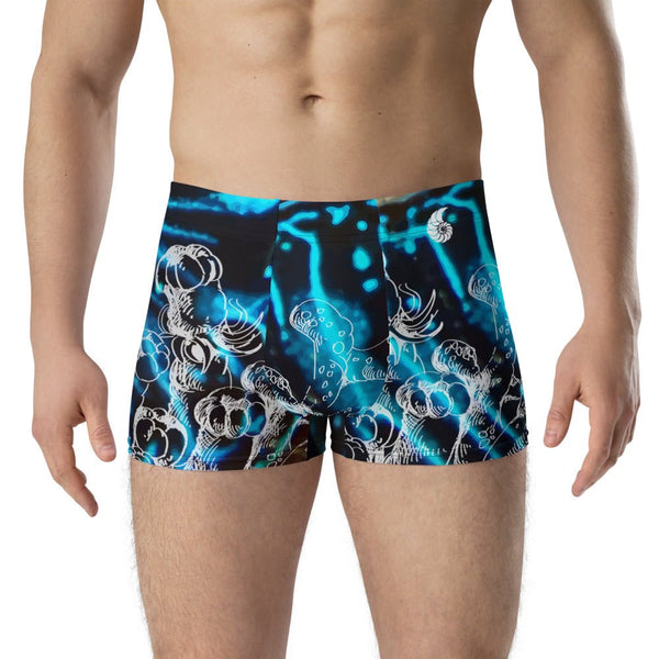 Boxers Homme Bleu Bénitier Corail - Couleurs Lagon