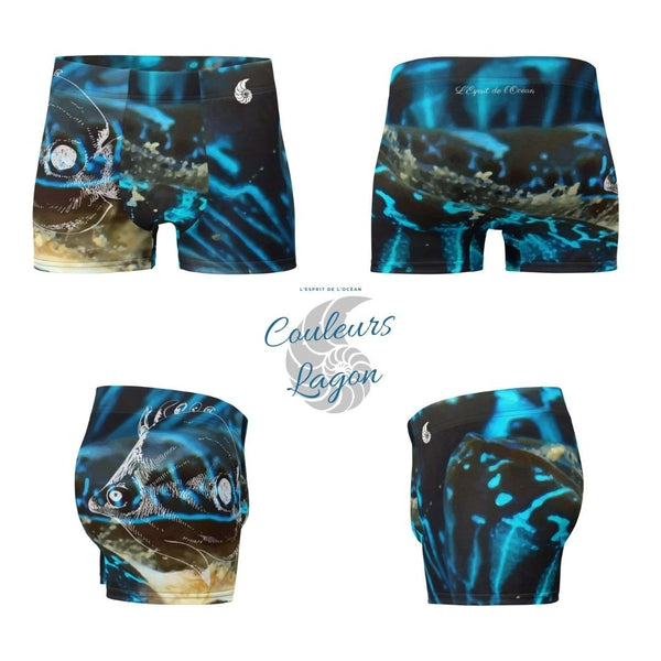 Boxers Homme Bleu Bénitier Poisson - Couleurs Lagon