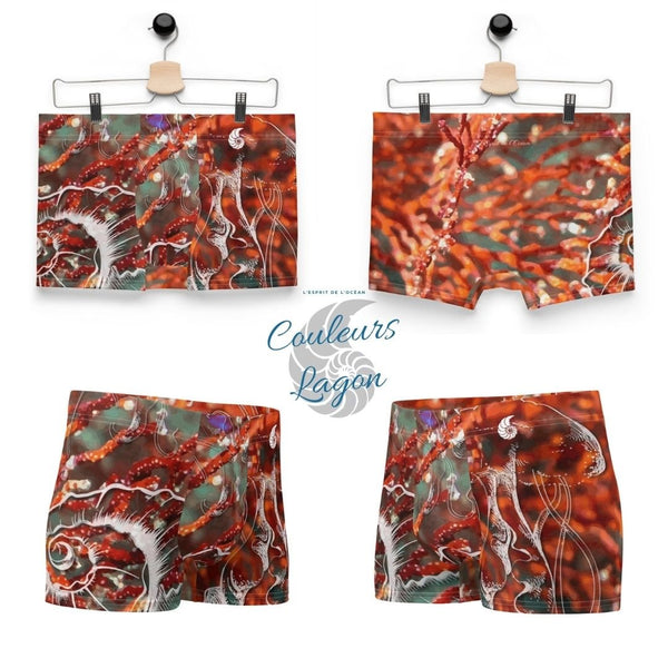 Boxers Homme Gorgones Rouge Nautile - Couleurs Lagon