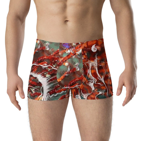 Boxers Homme Gorgones Rouge Nautile - Couleurs Lagon