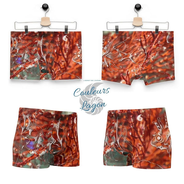 Boxers Homme Gorgones Rouge Poisson Dragon - Couleurs Lagon