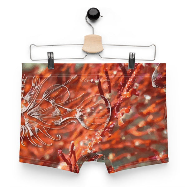 Boxers Homme Gorgones Rouge Poisson Dragon - Couleurs Lagon