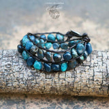 Bracelet 2 tours Bleu Turquoise - Couleurs Lagon