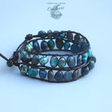 Bracelet 2 tours Bleu Turquoise - Couleurs Lagon