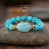 Bracelet Amazonite Bleu Turquoise - Couleurs Lagon