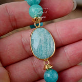 Bracelet Amazonite Bleu Turquoise - Couleurs Lagon