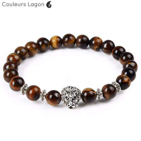 Bracelet Animaux Agates Onyx Dragon Bleu Nuit - Couleurs Lagon