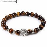 Bracelet Animaux Agates Onyx Dragon Bleu Nuit - Couleurs Lagon