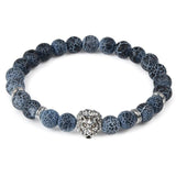Bracelet Animaux Agates Onyx Dragon Bleu Nuit - Couleurs Lagon