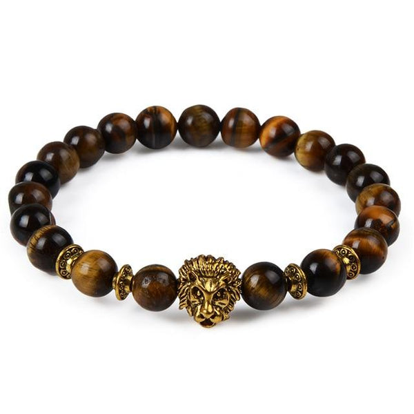 Bracelet Animaux Agates Onyx Dragon Bleu Nuit - Couleurs Lagon