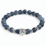 Bracelet Animaux Agates Onyx Dragon Bleu Nuit - Couleurs Lagon
