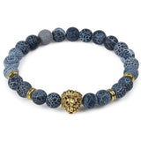 Bracelet Animaux Agates Onyx Dragon Bleu Nuit - Couleurs Lagon