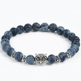 Bracelet Animaux Agates Onyx Dragon Bleu Nuit - Couleurs Lagon