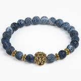 Bracelet Animaux Agates Onyx Dragon Bleu Nuit - Couleurs Lagon