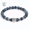 Bracelet Animaux Agates Onyx Dragon Bleu Nuit - Couleurs Lagon