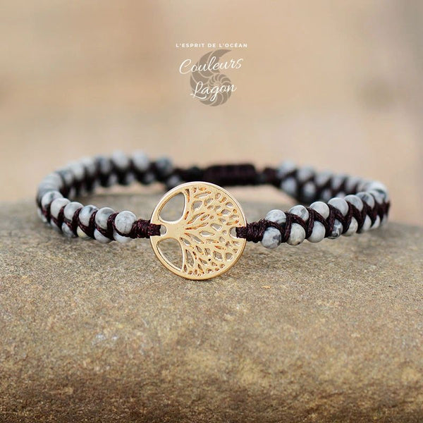 Bracelet arbre porte-bonheur des Amoureux - Couleurs Lagon