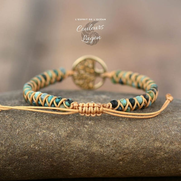 Bracelet arbre porte-bonheur des Amoureux - Couleurs Lagon