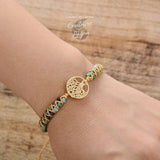 Bracelet arbre porte-bonheur des Amoureux - Couleurs Lagon