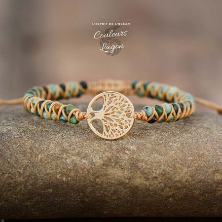 Bracelet arbre porte-bonheur des Amoureux - Couleurs Lagon