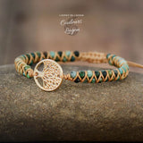Bracelet arbre porte-bonheur des Amoureux - Couleurs Lagon