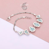 dos et détails chaine et attache réglable -Bracelet de Charme Argent s925 et Larimar - Couleurs Lagon