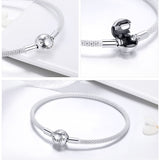 détail attache boule Family for ever - Bracelet de Luxe en Argent 925 Certifié - Couleurs Lagon