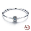 oeil de bleu zircon - Bracelet de Luxe en Argent 925 Certifié - Couleurs Lagon