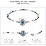 caractéristiques oeil bleu zircon - Bracelet de Luxe en Argent 925 Certifié - Couleurs Lagon