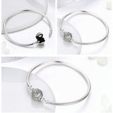 détail attache boule zircon - Bracelet de Luxe en Argent 925 Certifié - Couleurs Lagon