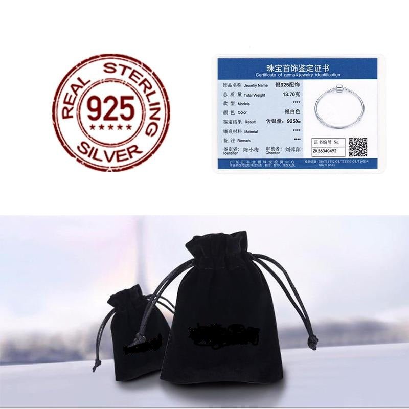 sac et certificat - Bracelet de Luxe en Argent 925 Certifié - Couleurs Lagon