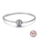 boule en zircon - Bracelet de Luxe en Argent 925 Certifié - Couleurs Lagon