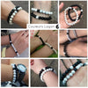 Bracelet Distance Couple Yoga en pierre naturelle - Couleurs Lagon