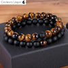 Bracelet Distance Couple Yoga en pierre naturelle - Couleurs Lagon