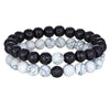 Bracelet Distance Couple Yoga en pierre naturelle - Couleurs Lagon