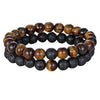 Bracelet Distance Couple Yoga en pierre naturelle - Couleurs Lagon