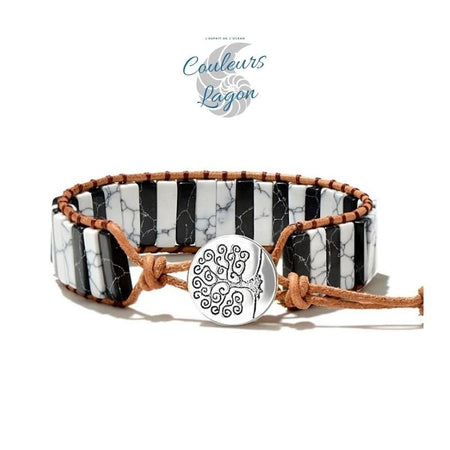 Bracelet fait main en Turquoise naturelle - Couleurs Lagon